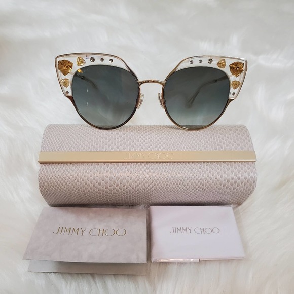 Jimmy Choo Audrey Cat Eye Crystal Embellished Sunglasses - Picture 2 of 10